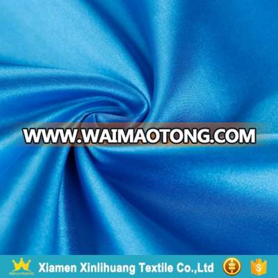 High Quality Soft Breathable Royal Blue Plain 100% Polyester Satin Fabric