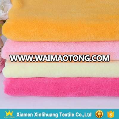 Super Soft Handfeel Colored Knitted 100% Polyester Coral Fleece Velvet Fabric