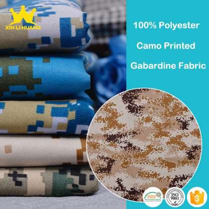 Hot Sale Wear Resistant Tooling Fabric 100% Polyester Camouflage Printed Gabardine Fabric